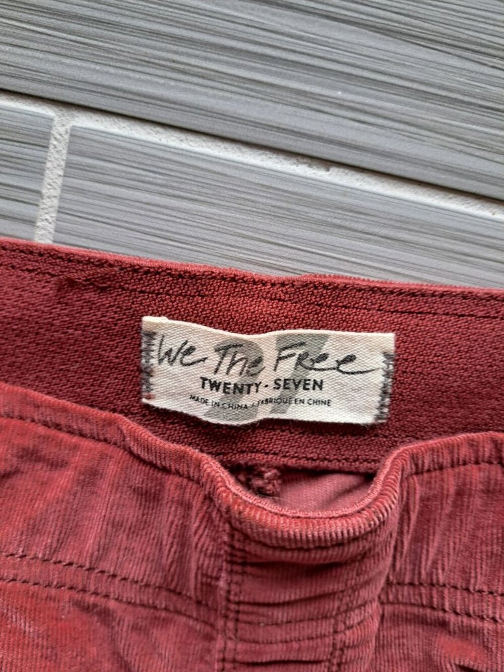 We The Free Rust Brown Flare Corduroy Pants Womens Size 27 Made Pull On Boho - Picture 2 of 12